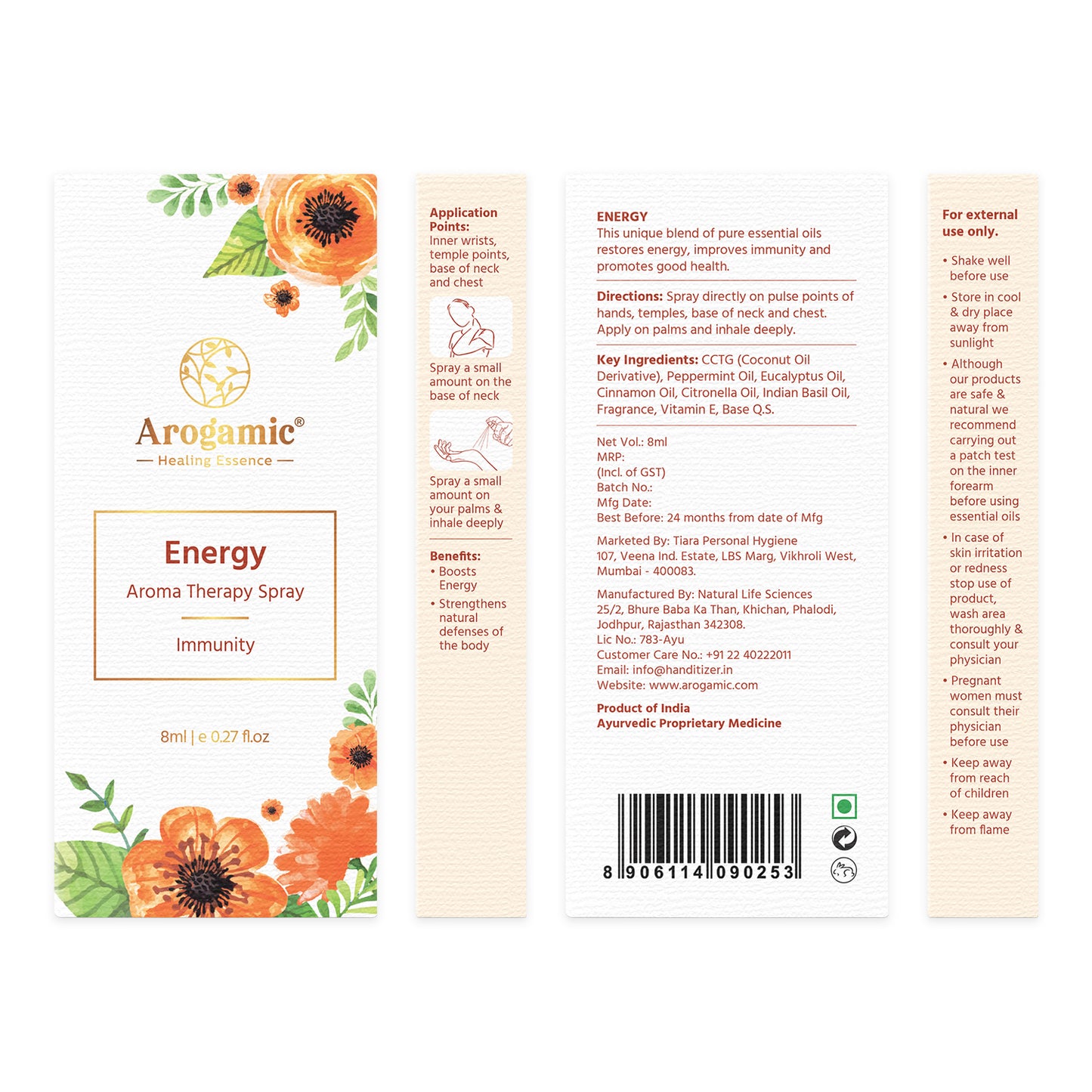 Energy Aromatherapy Spray 8ml