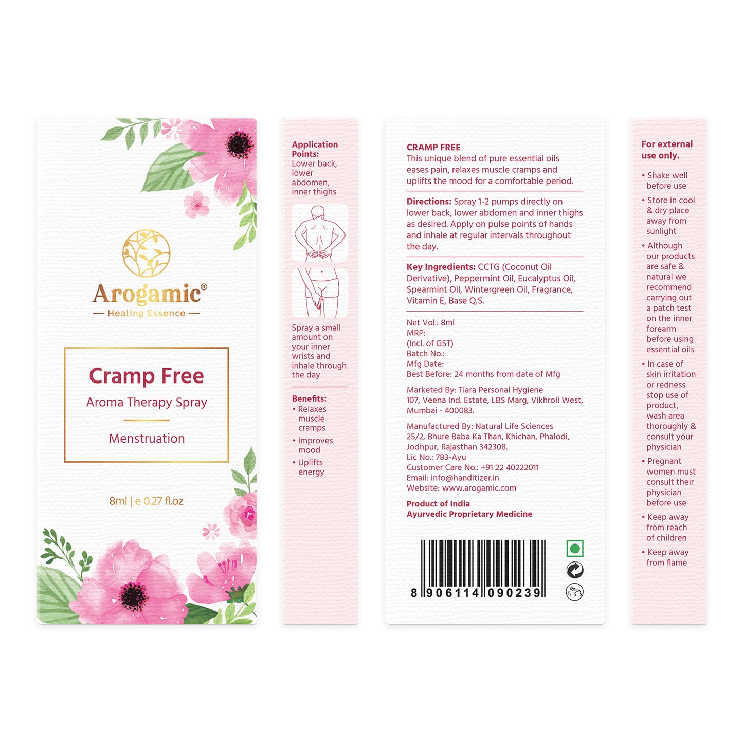 Cramp Free Aromatherapy Spray 8ml